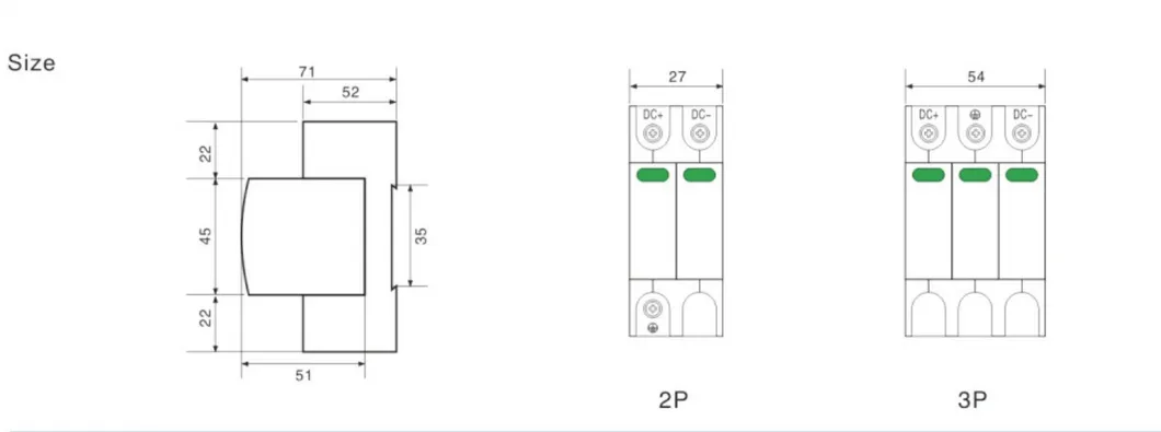 Kp1 Surge Protective Device/T2 Class Surge Arrester SPD 40ka/Electric Low Voltage SPD