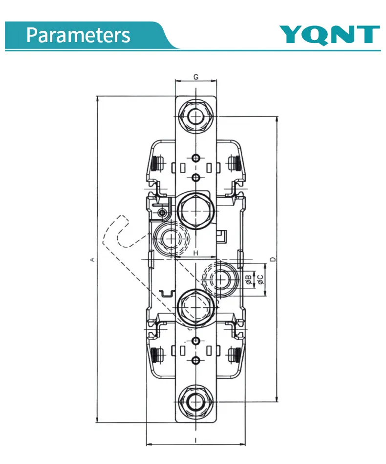 Fuse Base Nh and Nt Series/Nh 1000V DC Fuse Base/Breaking Capacity 120ka Fuse Base