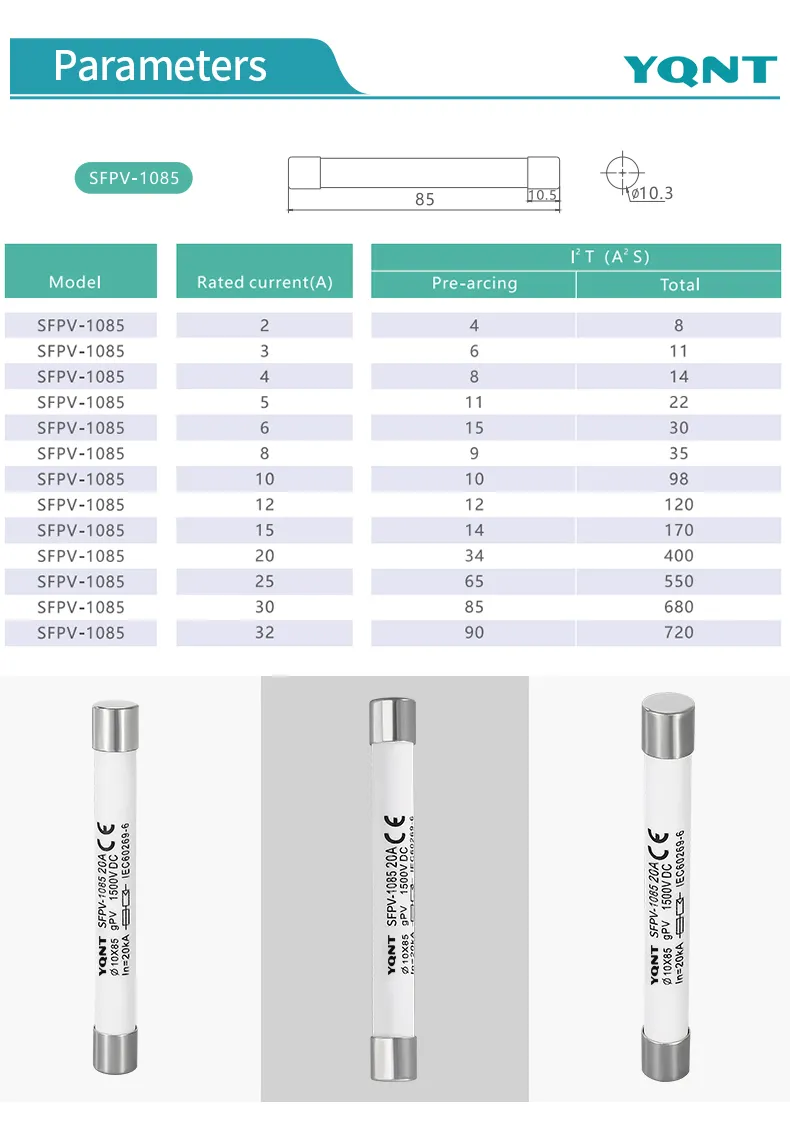 Solar Photovoltaic Fuse Sfpv/Semiconductor Equipment Protective Fuse/ 1500 V DC Solar Fuse