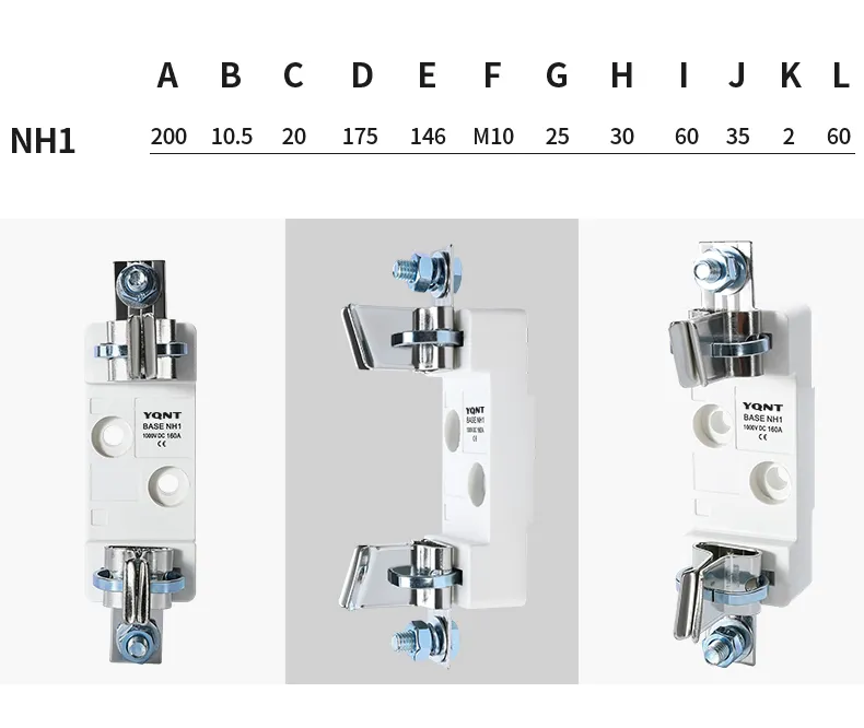 Fuse Base Nh and Nt Series/Nh 1000V DC Fuse Base/Breaking Capacity 120ka Fuse Base