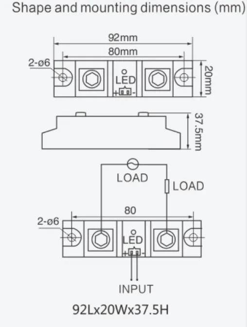 Industrial Grade Solid State Relay/Rating80A-1200VAC SSR/ Electric Solid State Relay