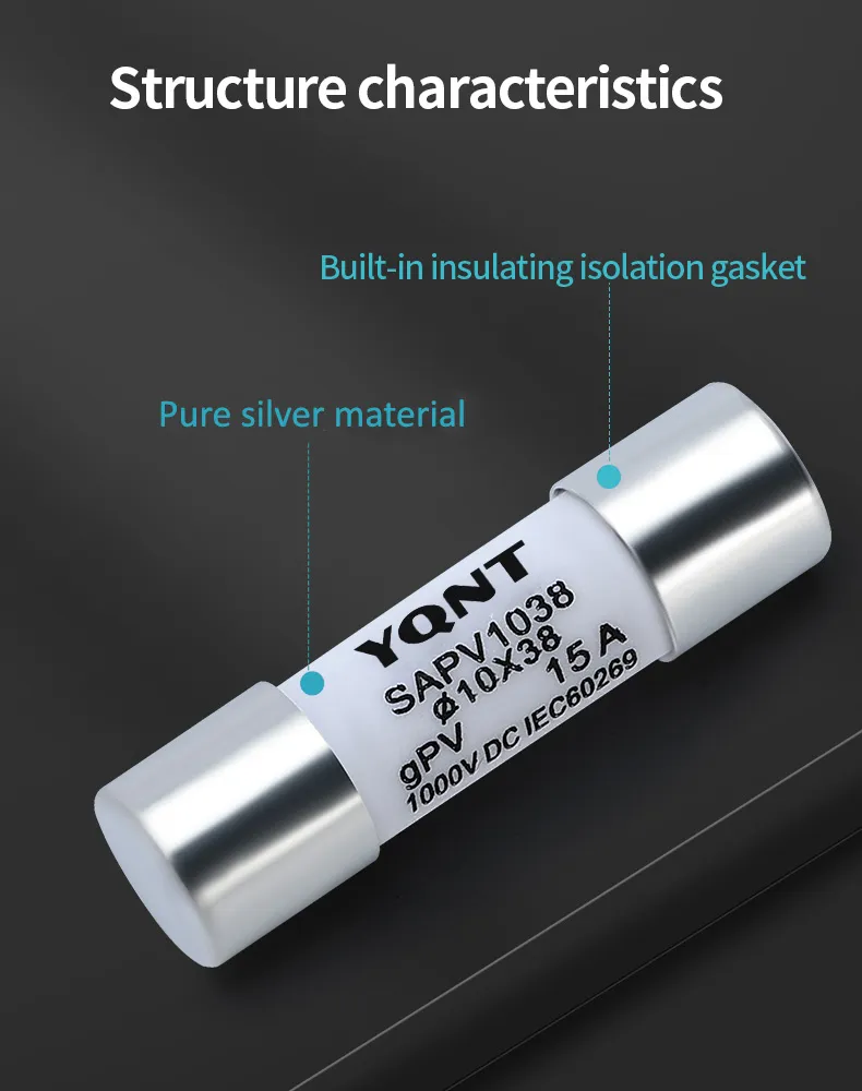 Photovoltaic Fuse Core 10PV DC / Low Voltage DC Fuse Core/32A Solar Fuse Core