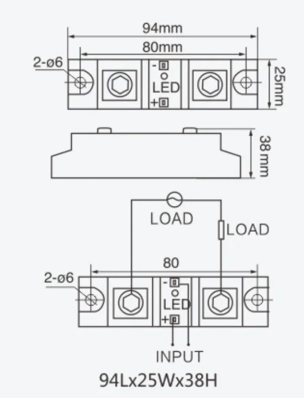 Industrial Grade SSR 200A/ Solid State Relay 200A-1200VAC/ Industrial Electric Solid State Relay