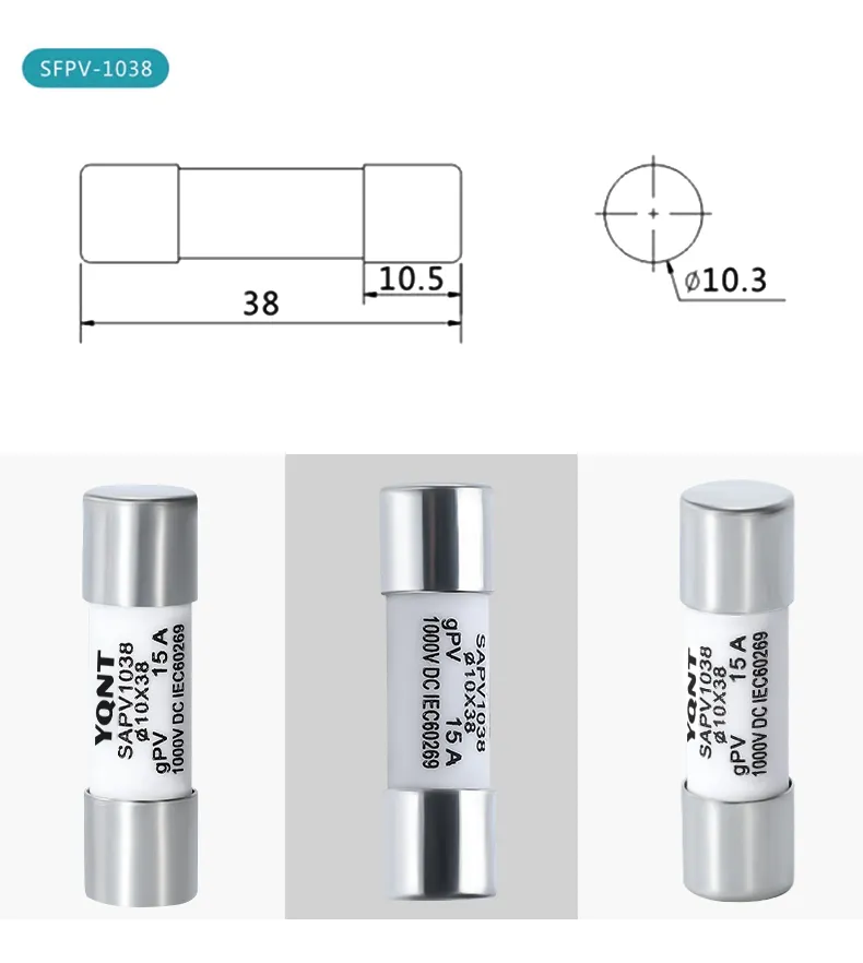 Photovoltaic Fuse Core 10PV DC / Low Voltage DC Fuse Core/32A Solar Fuse Core