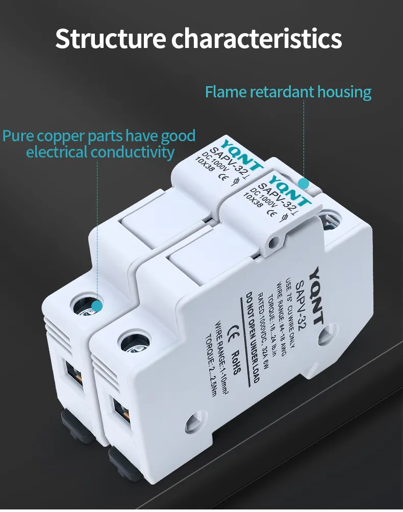 DC Photovoltaic Fuse Base/High Voltage DC Solar Fuse Base/1p, 2p, 3p, 4p Fuse Holder