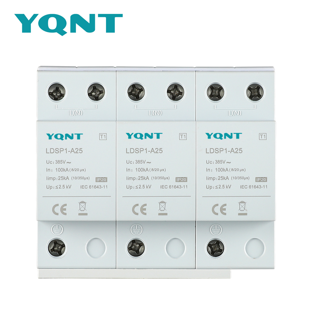 YQNT Type 1 SPD surge protective device with Iimp 25kA lightning current protection and IEC 61643-11 compliance
